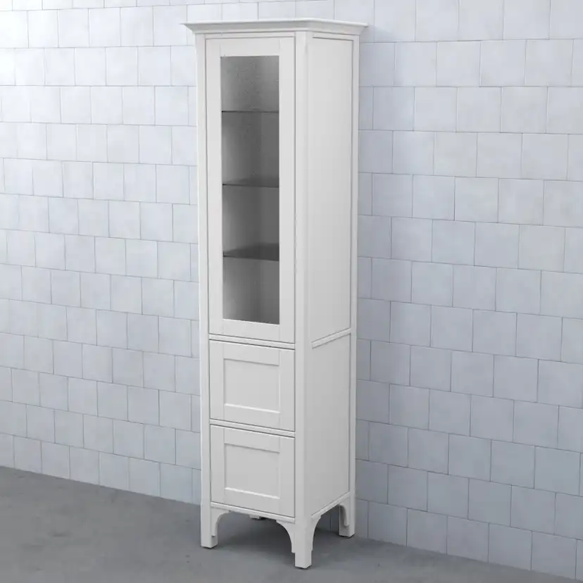 Högskåp Björbo Badrum Saga Vitrinlucka